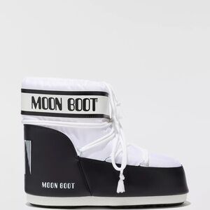 Moon Boot Women's Black and White Snow Boots